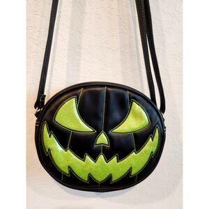 Love, Pain & Stitches Pumpkin x Kult Crossbody Bag Halloween Jack-O'-Lantern...